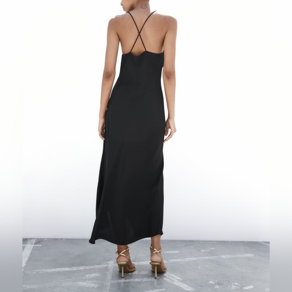 ZARA BUTTONED SLIP DRESS - Picture 6 of 9